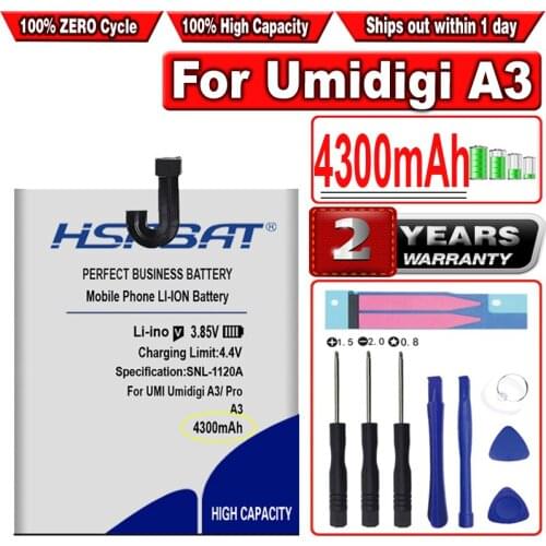 HSABAT 4300mAh Battery for UMI Umidigi A3 A3 Pro free tools gift etc
