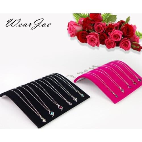 Free Shipping Portable Pendant Bangle Necklace Show Plate Velvet Surface 19.5*19.5cm Jewelry Chain Display Wood Board Organizer