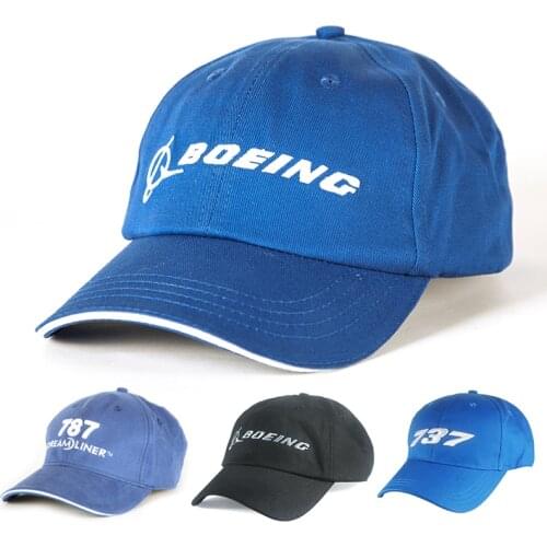 Embroidery Boeeing B787 737 747 777 787 Hat Outdoor Baseball Cap Adjustable for Pilot Aviation Flight Crew Blue Black Men women