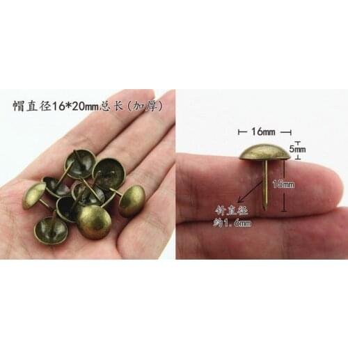 Bronze Upholstery Nails Jewelry Gift Case Box Door Sofa Furniture Decorative Tack Stud Pushpin Hardware accessories 16mm*20mm