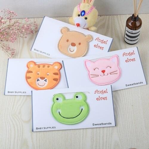 Baby Sweat Towel Cotton Yarn Kids Absorbent Towel Cartoon Children 's Pad Towing Washable Soft No Fluorescer Baby Cloth
