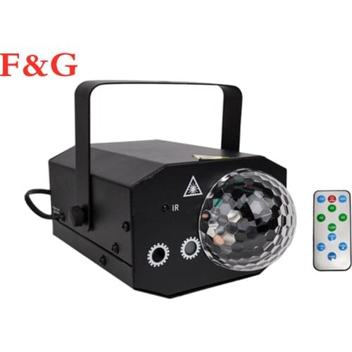 Luz de discoteca la-ser proyector RGB Luz de escenario discoteca LED BOLA MÁGICA luces de fiesta sonidos activo centro de música