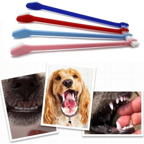 Pet Cat Dog Tooth Finger Brush Dental Care For Pet Cat Toothbrushes Pet Oral Dental Teeth Cleaning Double Ended Toothbrush