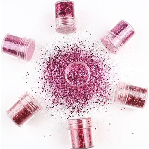 Holographic Pigment Powder Rose Nail Polish Set for Uv Gel Polish Fine Powder Acrylic Acrylic Powder Glitter Manicure Dust 10Ml