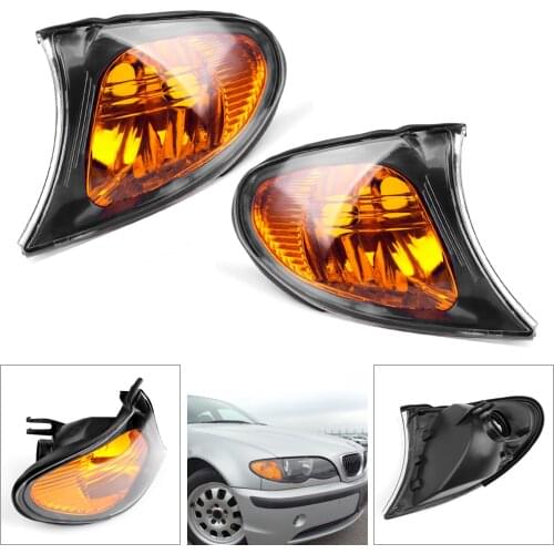 Artudatech Front Indicator Turn Signal Yellow Corner Lights For BMW 3 Series E46 2002 2003 2004 2005 Accessories
