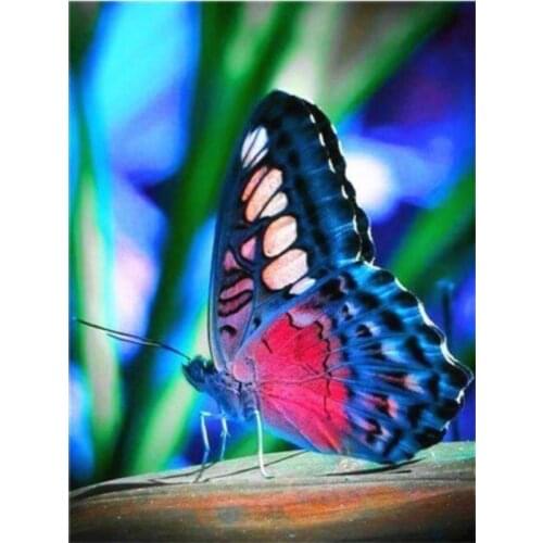 Scenery diamond painting butterfly flower mosaic embroidery stitch rhinestone picture puzzle drawing wall decor needlework craft