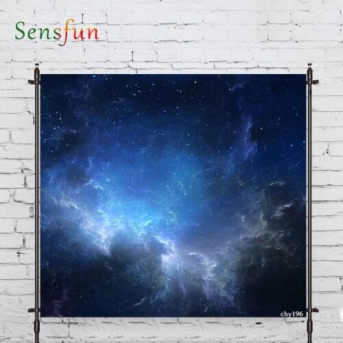 LEVOO Photophone Backdrop Starry Sky Cloud Universe Adventure Photocall Decor Fabric New Shoot Photography Backdrop