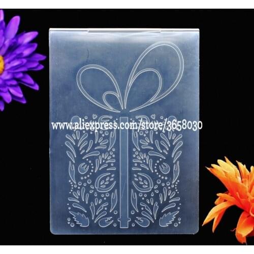 Leaves Gift Box Plastic Embossing Folder For Scrapbook DIY Album Card Tool Plastic Template Embossing Tool 10.6x14.5cm 8070819