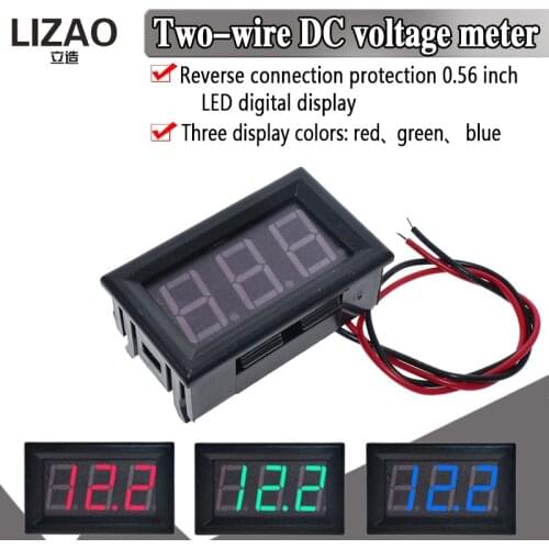 0.56 Mini LED Digital Voltmeter Detector DC 4.5-30V 12V 24V Voltage Capacity Monitor Volt Panel Tester Meter For Motorcycle Car