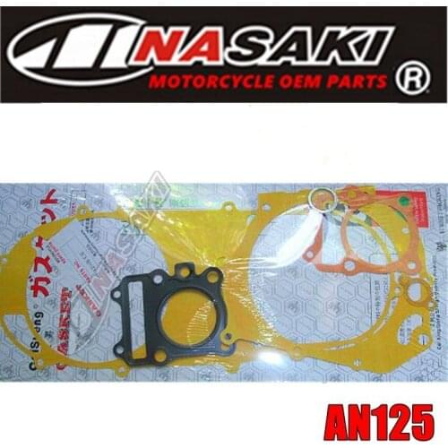 Motorcycle full gasket complete gasket include cylinder gaket and engine gakset AN125 for Suzuki 125cc AN 125 engine seal parts