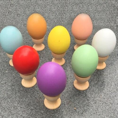 Egg Shape Early Developing Movement Non-Toxic Infant Toddler Baby Wooden Sensorial Toys Montessori Materials
