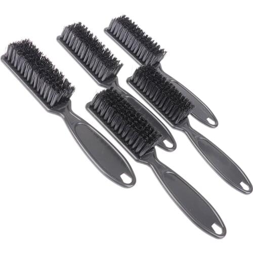 2021 New Black Fade Brush Comb Scissors Cleaning Brush Barber Shop Skin Fade Vintage Oil Head Shape Carving Cleaning Brush