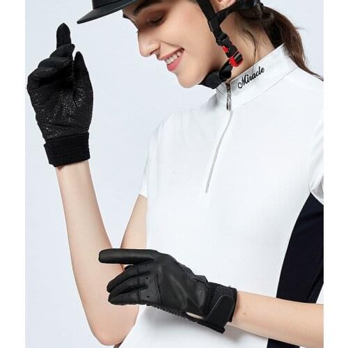 Equestrian Antiskid Summer Professional Adult Silica Gel Breathable Training Knight Riding Gloves