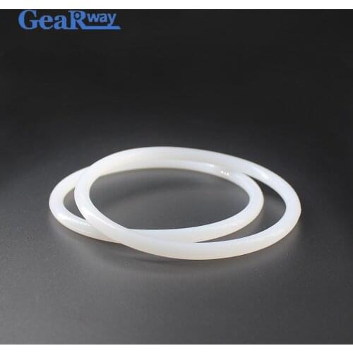 Gearway Translucent Silicon O Ring Seal 5mm thickness Food Grade O Ring Sealing Gasket 42/44/45/47/48/88/90mm OD VMQ O Ring Seal