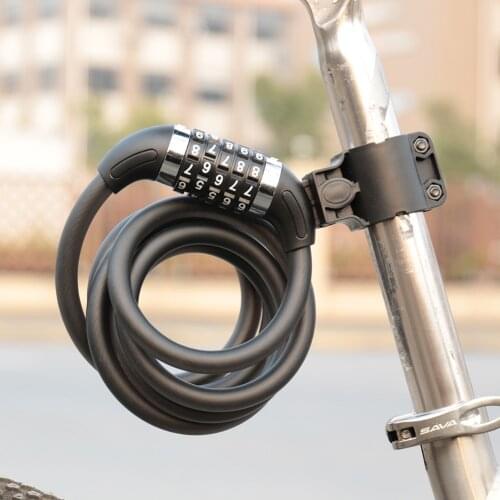 Bike Steel Cable Lock Portable Security MTB Bicycle Padlock Anti Theft Portable Waterproof Cycling Elements for WHEEL UP