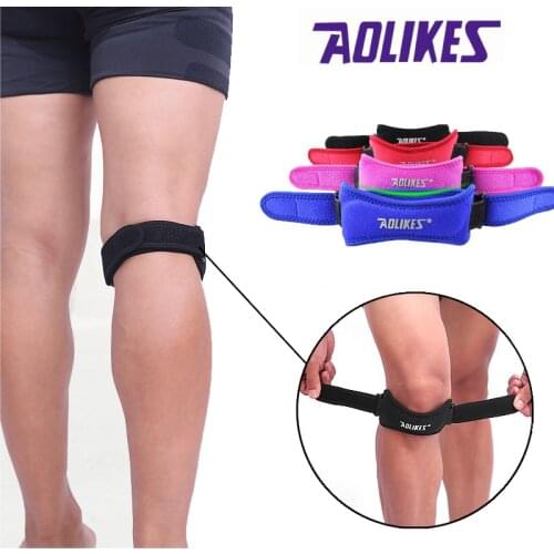 AOLIKES 1PCS Adjustable Sport Outdoor Running Knee Support Brace Patella Sleeve Wrap Cap Stabilizer Basketball Harm Prevent