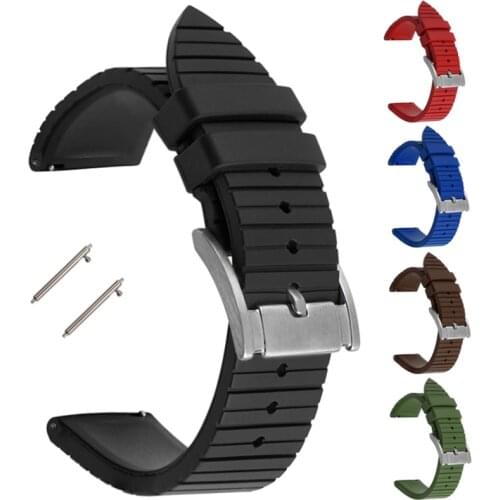 BEAFIRY Unique Design 20mm 22mm 24mm Silicone Rubber Watch Band Strap Waterproof Watchband Sport Watches Belt for huawei samsung