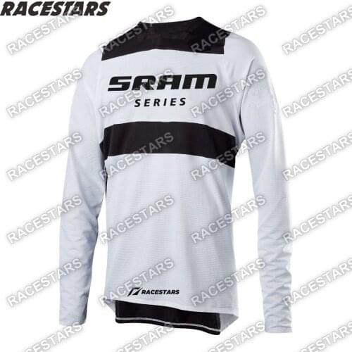 SRAM SERIES 2022 Mens Motocross MTB Jersey Downhill Mountain Enduro Long Sleeve Cycling Jersey Bike DH Maillot Ciclismo Hombre