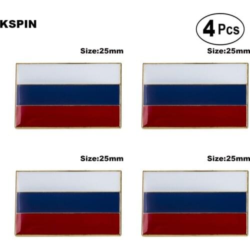 Russia Brooches Lapel Pin Flag badge Brooch Pins Badges 4pcs