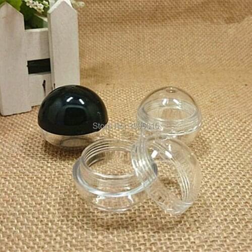10g Cream jar Empty clear plastic jar special Round shape box nail art jar Clear sample packing container Refillable Bottle F609