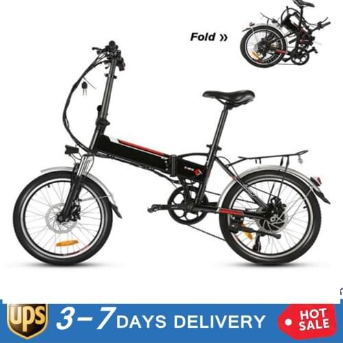 18.7 inch Wheel Aluminum Alloy Frame Folding Mountain Bike Cycling Bicycle Electric bike ebike Fat Tire ebike Mountain Snow bik
