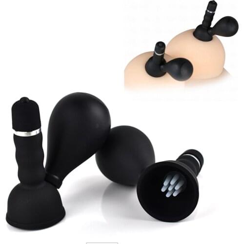 2PCS Female Nipple Vibrator Massage Enhancement Vacuum Nipple Sucker Pump Sex Toys for Women Vibratore Vibrator Sucker Sexy Toys