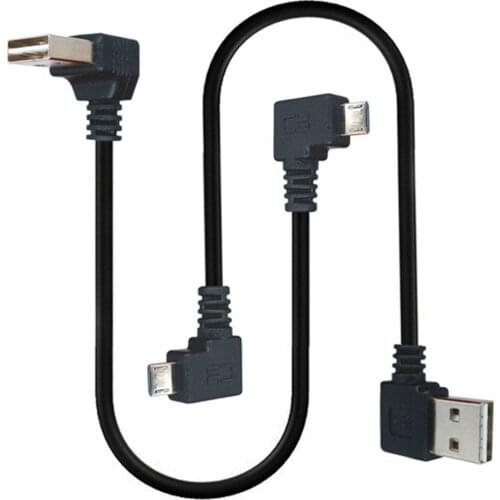 25CM short 90 Degree Left Right Angled USB 2.0 A male to Micro USB B Male Cable Right Left Angle Data Sync and Charge Extender