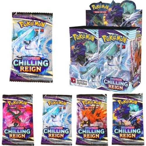 324/360Pcs Pokemon English French Spanish Card CHILLING REIGN VIVID VOLTAGE Booster Collectible Trading Card Game Children Toy