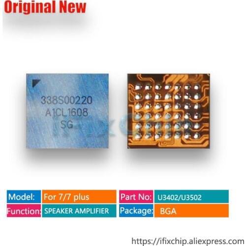 5pcs/lot U3402/U3502 for iphone 7/7plus/7 plus small audio codec ic SPEAKER AMPLIFIER/ARC DRIVER/chip