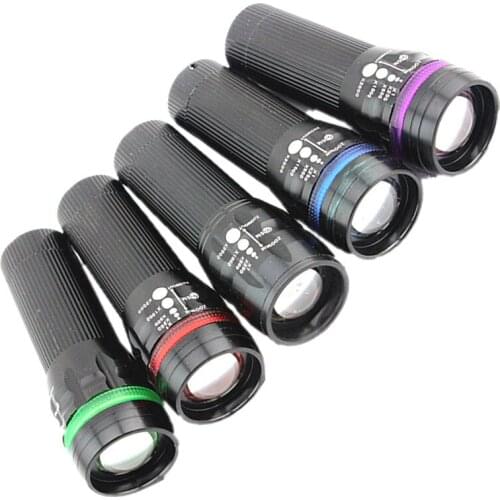 5 Pack Portable LED Flashlight Zoom Waterproof Torch For Emergency Camping Hiking