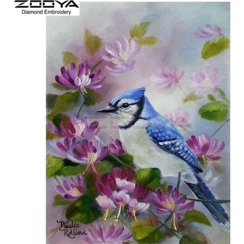 ZOOYA Diamond Embroidery 5D DIY Diamond Painting Animal Birds and Flowers Diamond Painting Cross Stitch Rhinestone Mosaic BJ1806