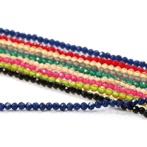 Natural Stone Beads Small section Bead Emeralds 2 3 mm Loose beads for Jewelry Making DIY Bracelet Necklace length 38cm