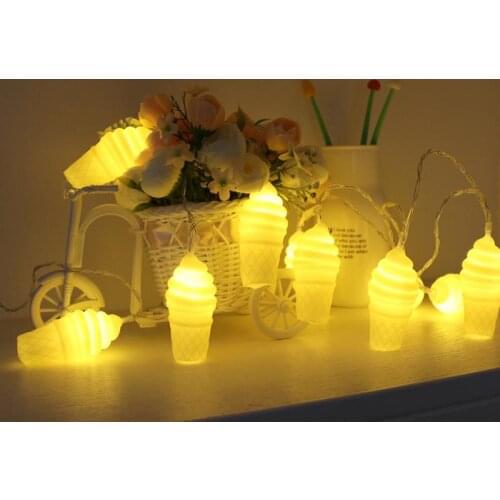 Decoration Light Ice Cream Shape LED Bulbs 1.5m LED Lights Creative Holiday lighting For Wedding Party Decoration Light