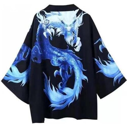 Japanese Cardigan Asian Yukata Women Harajuku Tops Jpanese Traditional Orient Ethnic Kimono Male Samurai Costume Haori Clothing