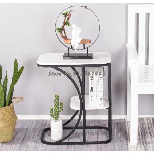 Balcony Coffee Table Nordic Simple Small House Marble Side Cabinet Living Room Sofa Corner Bedroom Bedside Table