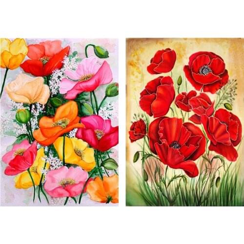 Square full diamond 5D diamond painting flower art DIY diamond embroidery kit decorative ornaments