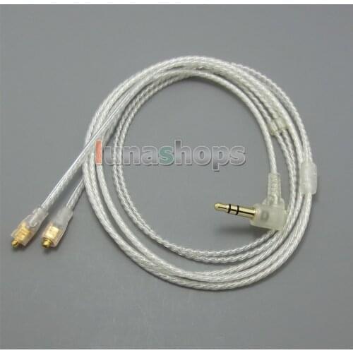 LN005018 With Earphone Hook Silver Plated Cable For Westone W60 W50 W40 W30 W20 W10