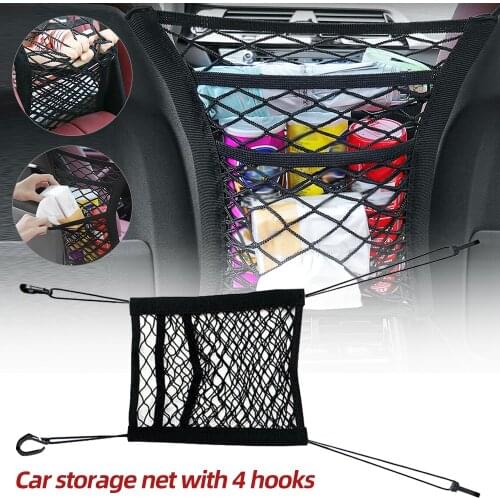 Layer Elastic Net Pocket Bag Between Car Seat Organizer Storage Mesh Holder