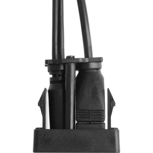 Car Boat Mot 1 Meters Length USB 2 RCA To 3.5mm Female Flush Mount AUX Stereo