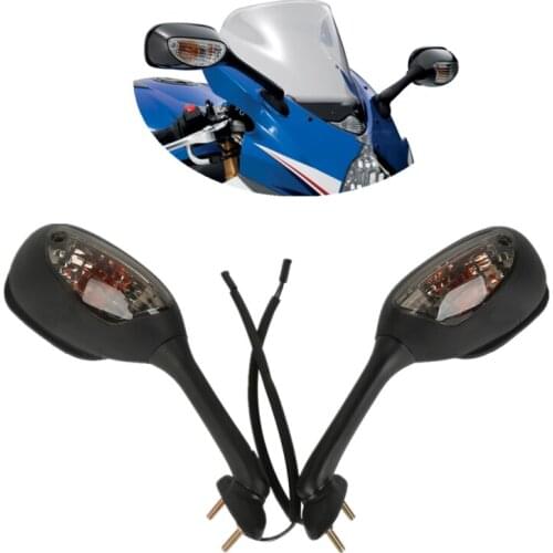 Motorcycle Rearview Mirrors w/ Turn Signal For Suzuki GSXR 1000 GSXR600 GSX-R 750 2006-2015