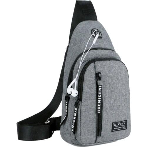 Chest pack Crossbody Canvas Shoulder Bag Korean tide diagonal Casual chest bag Casual 7502 17X8X26cm