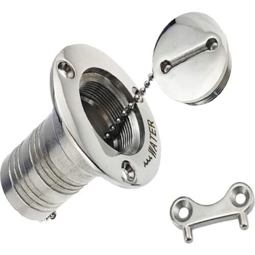 Heavy Duty Boat Water Tank Fill Filler with Key Cap for Yacht RV, 316 Stainless Steel (2 Inch/50mm)