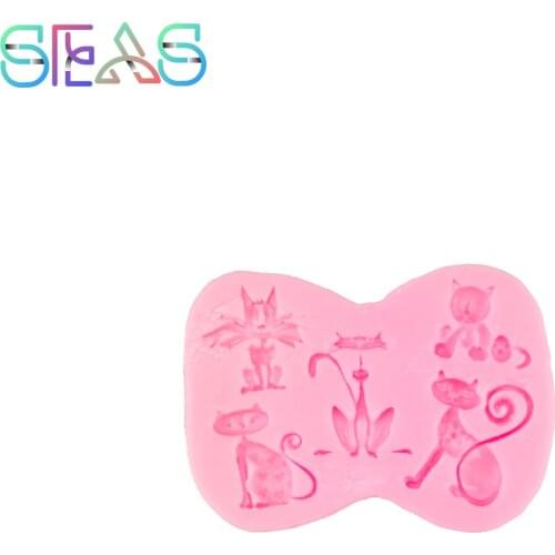 Creative Cat Epoxy Resin Molds Baking Silicone Mold Cake Manual Biscuit Mould Cake Decoration Mould Fondant Jelly Candy Mold