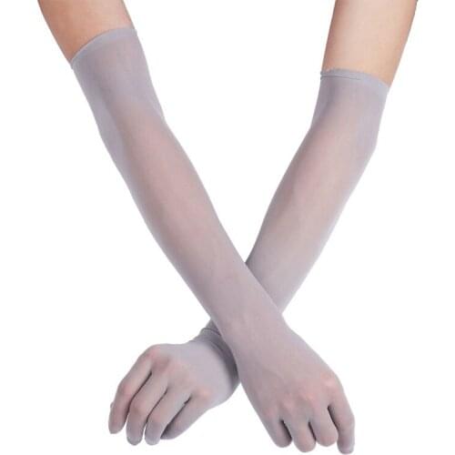 1 Pair Outdoor Cycling Gloves Sexy Stockings Gloves Men Women Full Finger Long Gloves Slip on Soft Mittens for Sun Protection