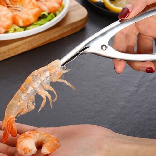 Hot 2PCS Stainless Steel Shrimp Peeler Shrimp Deveiner Shrimp Opener to Shrimp Thread Knife Shrimp Cleaners Kitchen Supplies