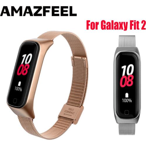 10 Pcs/Pack Metal Strap for Samsung Galaxy Fit 2 Bracelet Milanese Wrist Strap Band Galaxy Fit2 R220 Smart Band Accessories