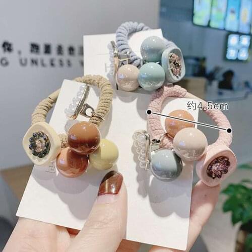 New Korean Simple Scrunchies Women Girls Elastic Rubber Bands Accessories Tie Hair Rope Ring Headdress Headwear ponytail