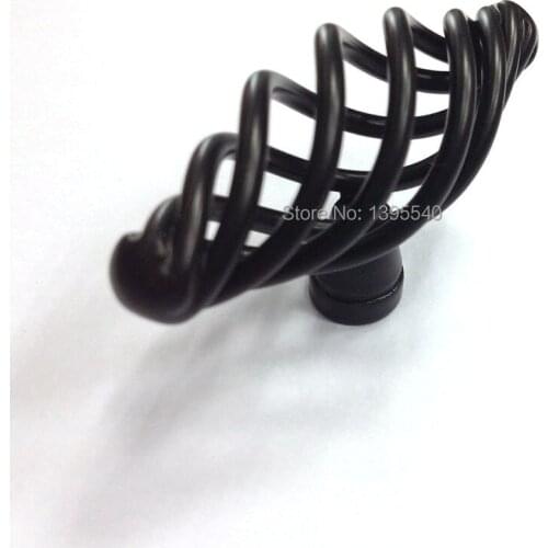 New Rural Antique Bridcage Cabinet Handles Vintage Cabinet Drawer Knobs Furniture Hardware Closet Knob Bar Pulls 35mm