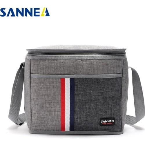 SANNE 9L Waterproof denim lunch bag insulated with aluminum film inside thermal lunch box CL802-31