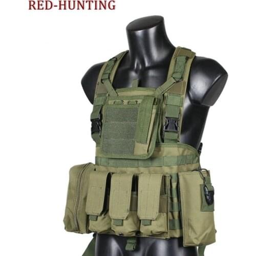 Tactical Load Bearing Molle Assault Vest RRV Chest Rig Harness Paintball Combat Molle Vest